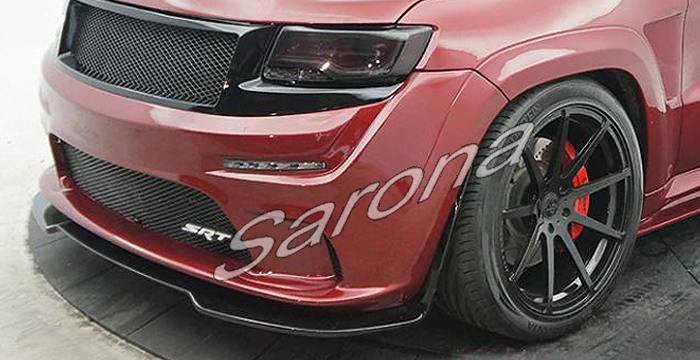 Custom Jeep Grand Cherokee  SUV/SAV/Crossover Front Add-on Lip (2014 - 2016) - $590.00 (Part #JP-008-FA)